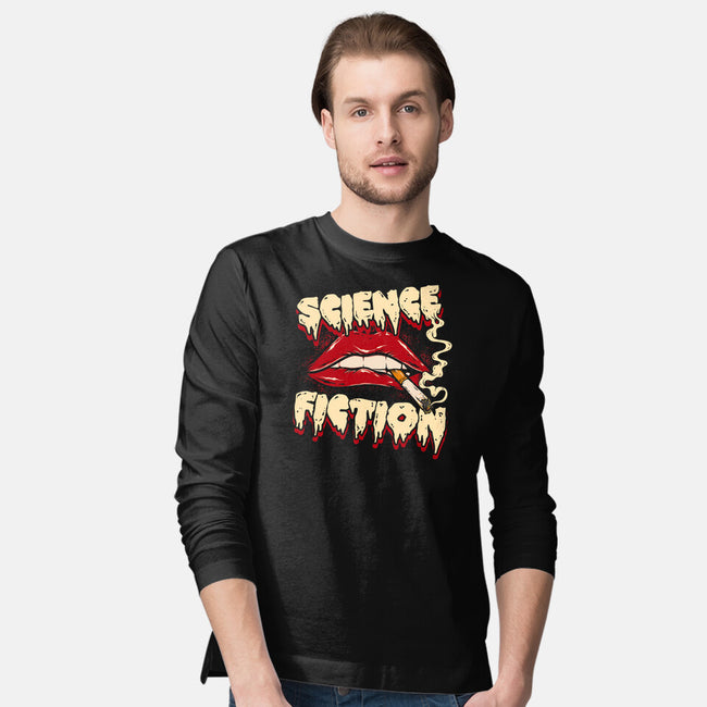 Double Feature-Mens-Long Sleeved-Tee-Green Devil