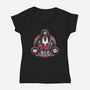 Hornet Triad-Womens-V-Neck-Tee-2DFeer