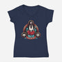 Hornet Triad-Womens-V-Neck-Tee-2DFeer
