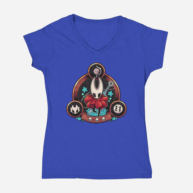 Hornet Triad-Womens-V-Neck-Tee-2DFeer