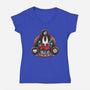 Hornet Triad-Womens-V-Neck-Tee-2DFeer