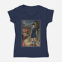 Hinako In Japan Woodblock-Womens-V-Neck-Tee-DrMonekers