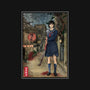 Hinako In Japan Woodblock-Womens-Fitted-Tee-DrMonekers