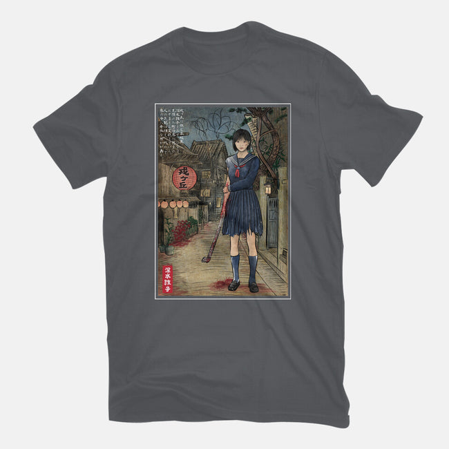 Hinako In Japan Woodblock-Womens-Fitted-Tee-DrMonekers