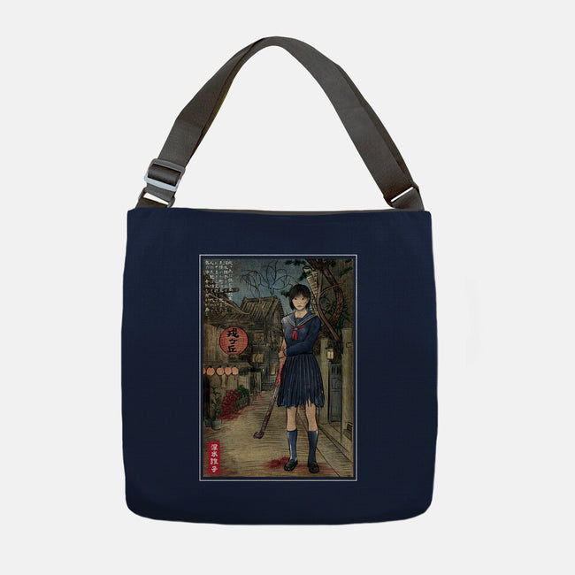 Hinako In Japan Woodblock-None-Adjustable Tote-Bag-DrMonekers