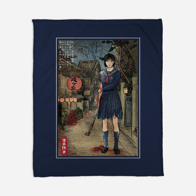 Hinako In Japan Woodblock-None-Fleece-Blanket-DrMonekers