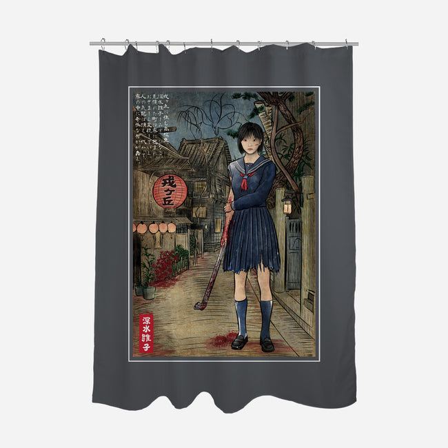 Hinako In Japan Woodblock-None-Polyester-Shower Curtain-DrMonekers