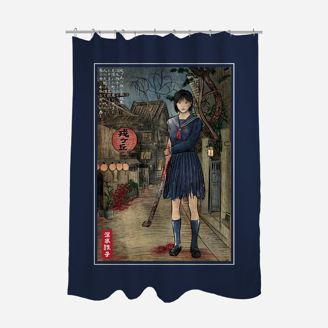 Hinako In Japan Woodblock-None-Polyester-Shower Curtain-DrMonekers