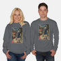Hinako In Japan Woodblock-Unisex-Crew Neck-Sweatshirt-DrMonekers