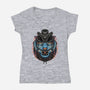 Underworld Tiger-Womens-V-Neck-Tee-glitchygorilla