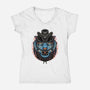 Underworld Tiger-Womens-V-Neck-Tee-glitchygorilla