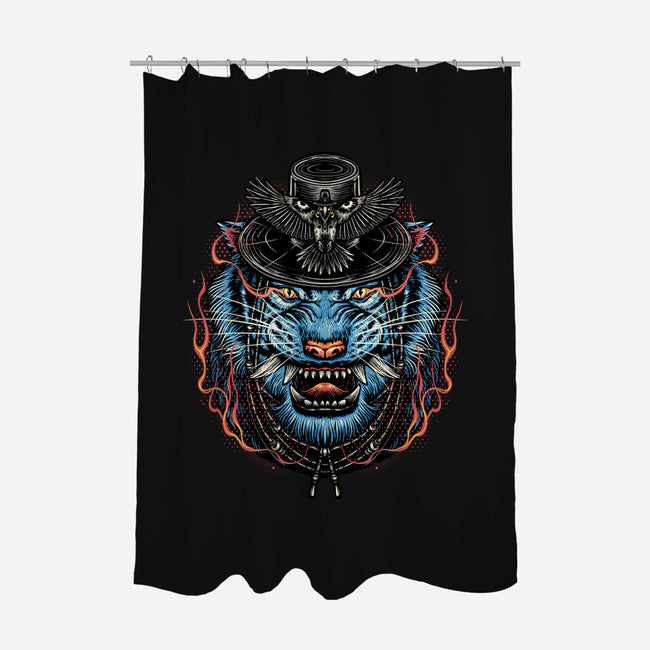 Underworld Tiger-None-Polyester-Shower Curtain-glitchygorilla