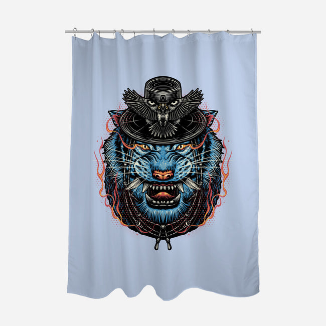 Underworld Tiger-None-Polyester-Shower Curtain-glitchygorilla