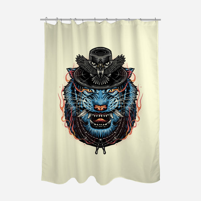 Underworld Tiger-None-Polyester-Shower Curtain-glitchygorilla