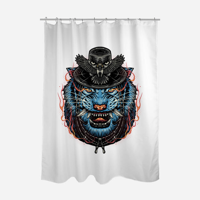Underworld Tiger-None-Polyester-Shower Curtain-glitchygorilla