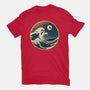 The Spooky Wave-Womens-Fitted-Tee-NMdesign