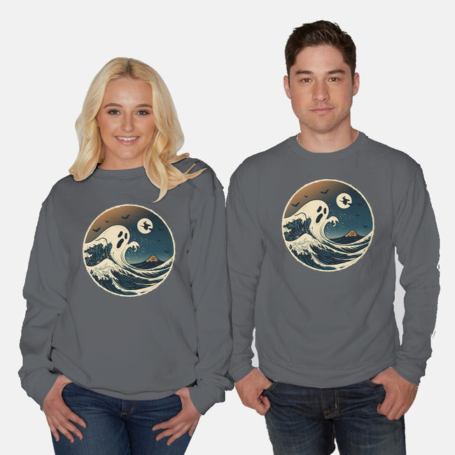 The Spooky Wave-Unisex-Crew Neck-Sweatshirt-NMdesign