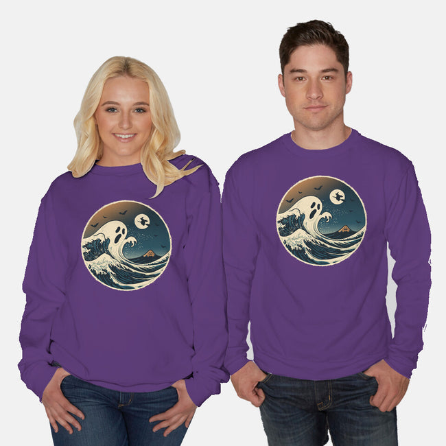 The Spooky Wave-Unisex-Crew Neck-Sweatshirt-NMdesign