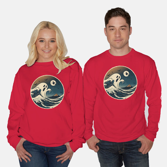The Spooky Wave-Unisex-Crew Neck-Sweatshirt-NMdesign