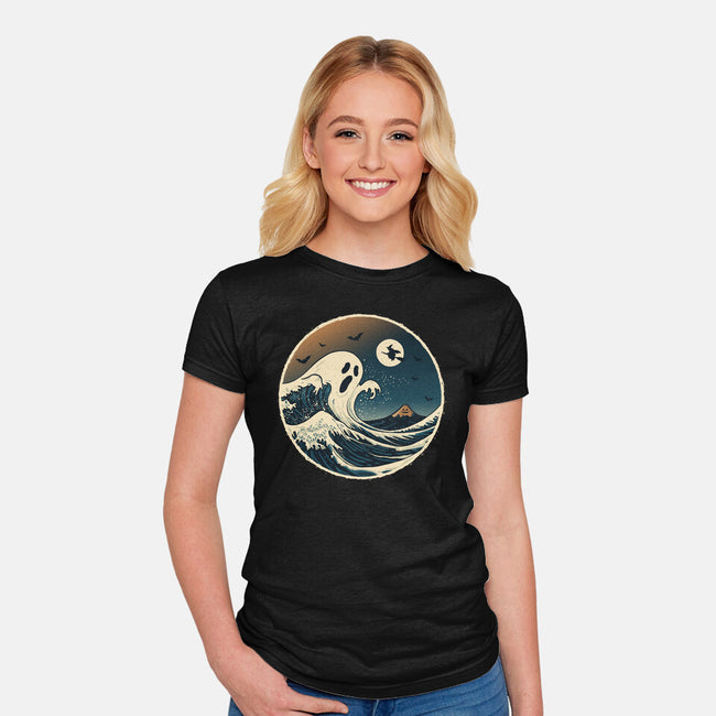 The Spooky Wave-Womens-Fitted-Tee-NMdesign