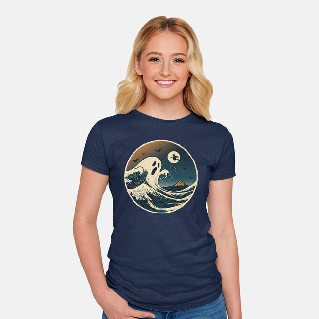 The Spooky Wave-Womens-Fitted-Tee-NMdesign