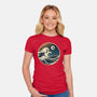 The Spooky Wave-Womens-Fitted-Tee-NMdesign