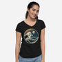 The Spooky Wave-Womens-V-Neck-Tee-NMdesign
