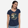 The Spooky Wave-Womens-V-Neck-Tee-NMdesign