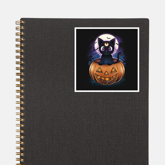 Luna Pumpkin-None-Glossy-Sticker-dandingeroz