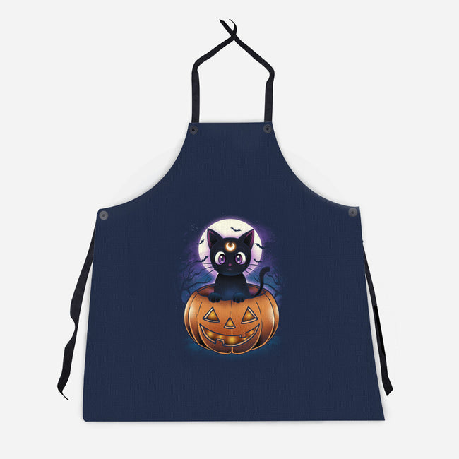 Luna Pumpkin-Unisex-Kitchen-Apron-dandingeroz