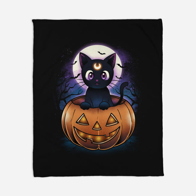 Luna Pumpkin-None-Fleece-Blanket-dandingeroz