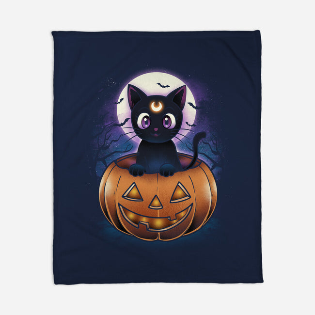Luna Pumpkin-None-Fleece-Blanket-dandingeroz
