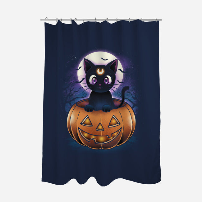 Luna Pumpkin-None-Polyester-Shower Curtain-dandingeroz