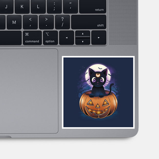 Luna Pumpkin-None-Glossy-Sticker-dandingeroz