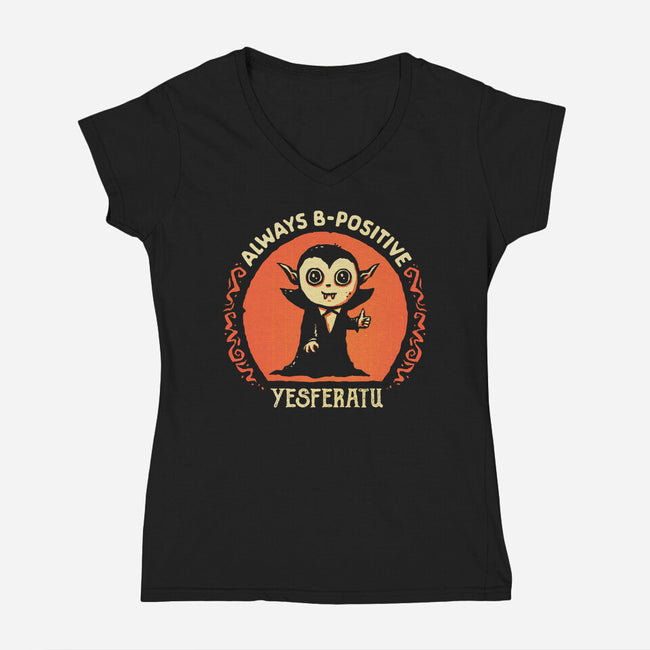 Always B-Positive-Womens-V-Neck-Tee-kg07