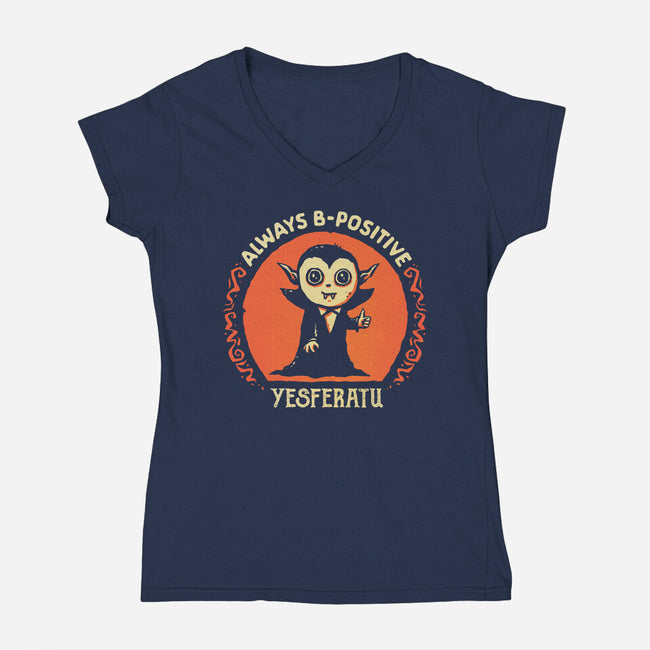 Always B-Positive-Womens-V-Neck-Tee-kg07