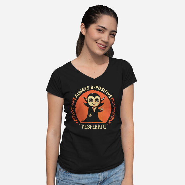 Always B-Positive-Womens-V-Neck-Tee-kg07