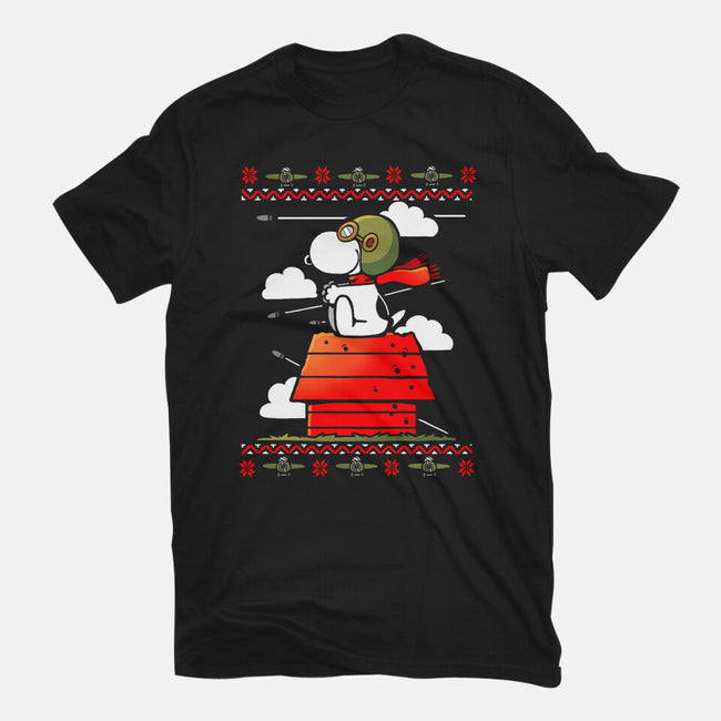 Red Christmas Ugly Sweater-Womens-Fitted-Tee-Vallina84