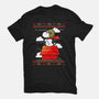 Red Christmas Ugly Sweater-Womens-Fitted-Tee-Vallina84