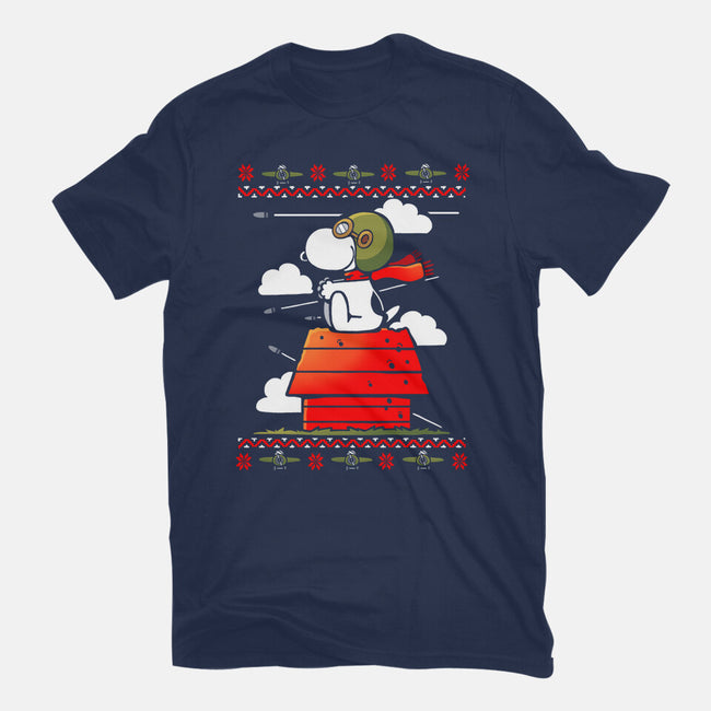 Red Christmas Ugly Sweater-Womens-Fitted-Tee-Vallina84