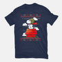 Red Christmas Ugly Sweater-Womens-Fitted-Tee-Vallina84