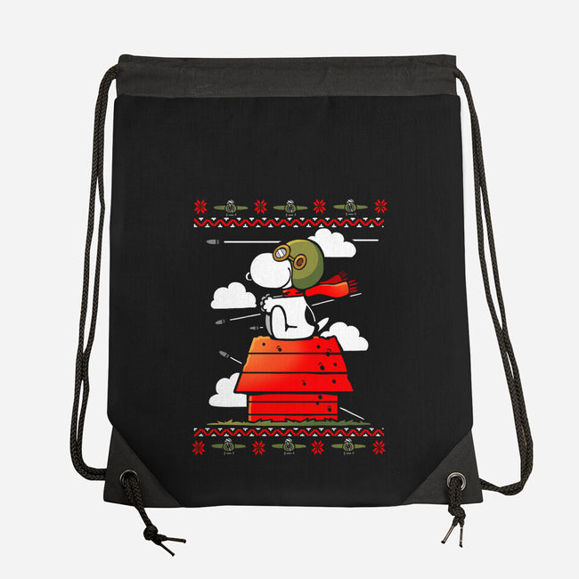 Red Christmas Ugly Sweater-None-Drawstring-Bag-Vallina84