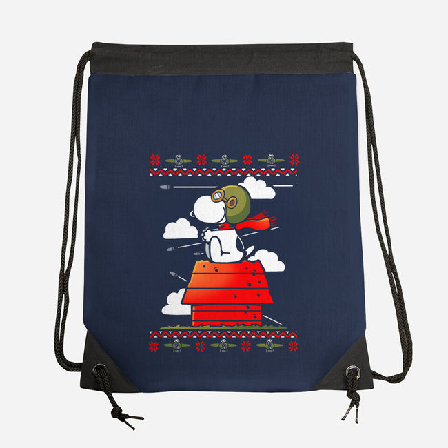 Red Christmas Ugly Sweater-None-Drawstring-Bag-Vallina84