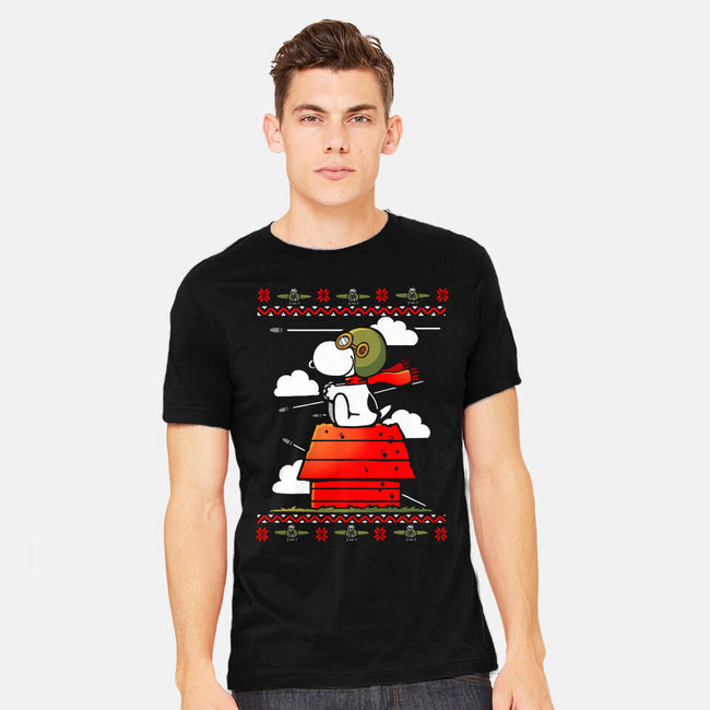 Red Christmas Ugly Sweater-Mens-Heavyweight-Tee-Vallina84