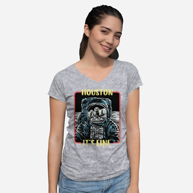 Get Out-Womens-V-Neck-Tee-zascanauta