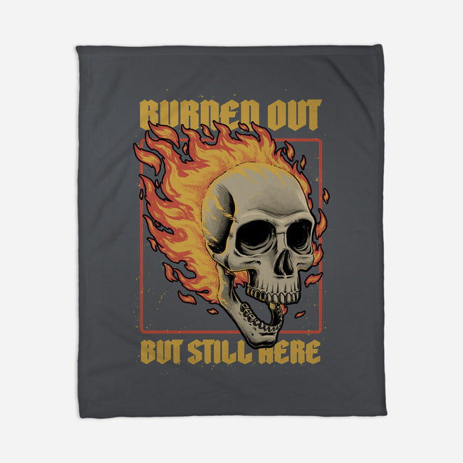 Skull Burned Out-None-Fleece-Blanket-Studio Mootant