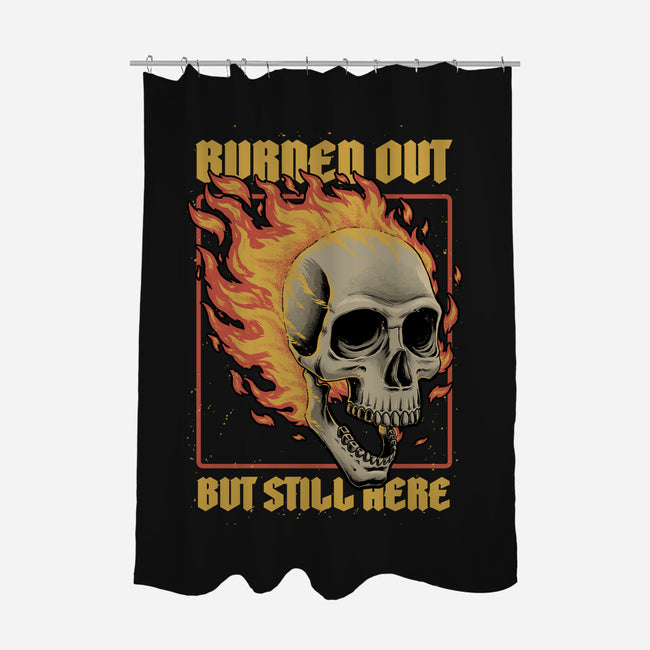 Skull Burned Out-None-Polyester-Shower Curtain-Studio Mootant