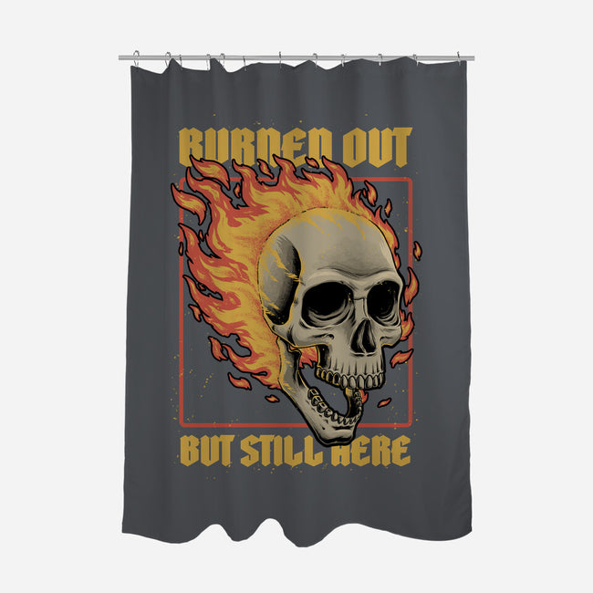 Skull Burned Out-None-Polyester-Shower Curtain-Studio Mootant