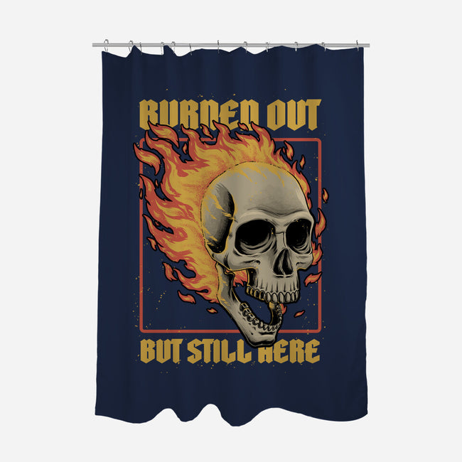 Skull Burned Out-None-Polyester-Shower Curtain-Studio Mootant