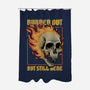 Skull Burned Out-None-Polyester-Shower Curtain-Studio Mootant